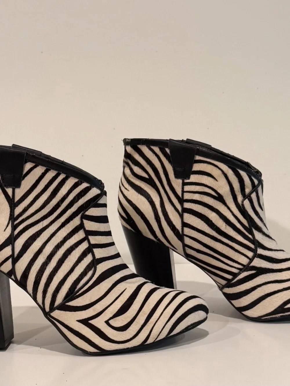 Zebra Printed Booties - VINTAGE